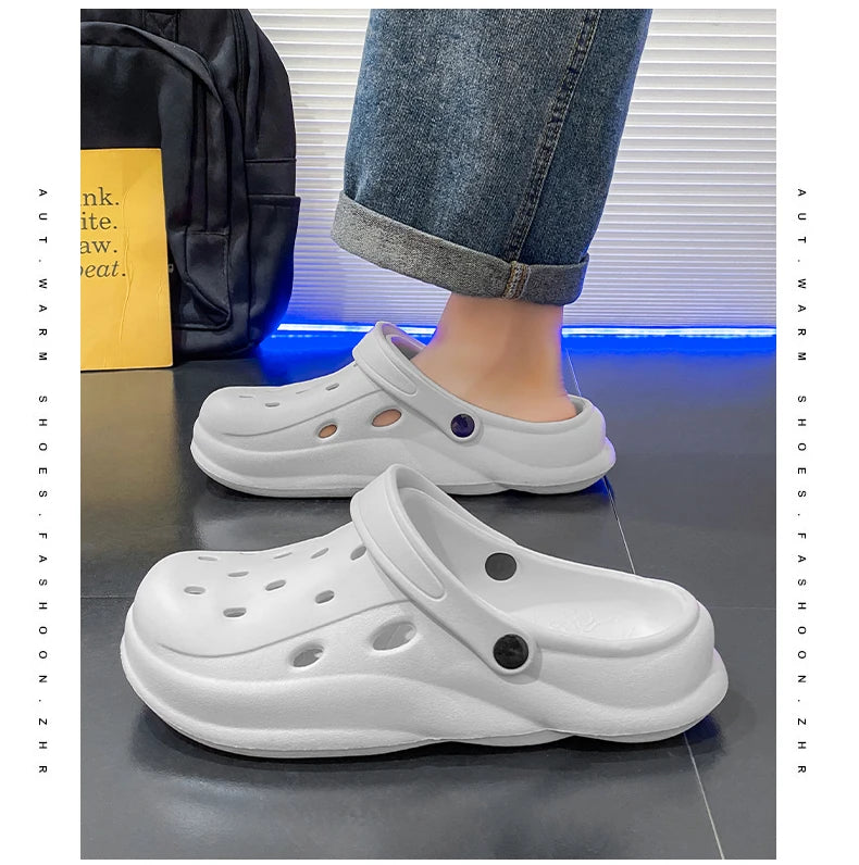 Men Sandals Casual Lightweight EVA Slip-On Clogs | Breathable Summer Beach Shoes - ZOOMNSTORE