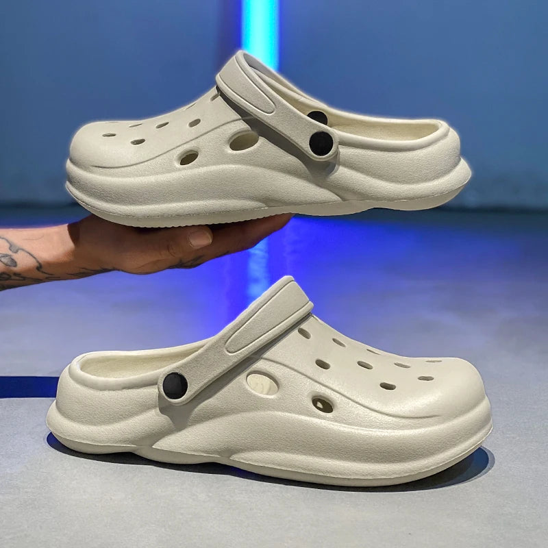 Men Sandals Casual Lightweight EVA Slip-On Clogs | Breathable Summer Beach Shoes - ZOOMNSTORE