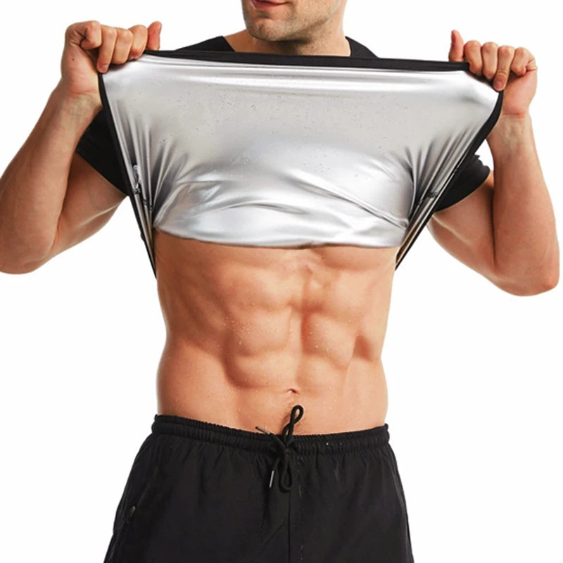 Men Sauna Sweat Shirt - Compression Waist Trainer & Body Shaper Vest for Weight Loss - ZOOMNSTORE