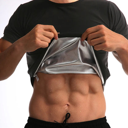 Men Sauna Sweat Shirt - Compression Waist Trainer & Body Shaper Vest for Weight Loss - ZOOMNSTORE