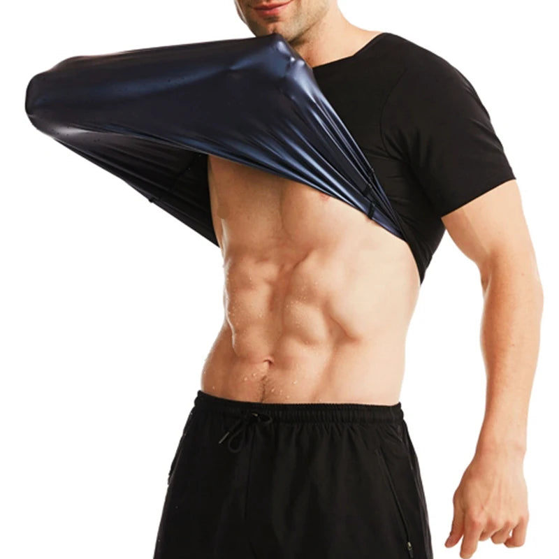 Men Sauna Sweat Shirt - Compression Waist Trainer & Body Shaper Vest for Weight Loss - ZOOMNSTORE