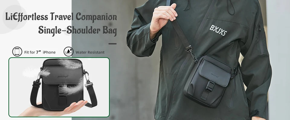 Men Shoulder Bag – Waterproof Oxford Crossbody Bag with USB Charging for 9.7 Inch iPad - ZOOMNSTORE