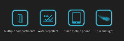 Men Shoulder Bag – Waterproof Oxford Crossbody Bag with USB Charging for 9.7 Inch iPad - ZOOMNSTORE