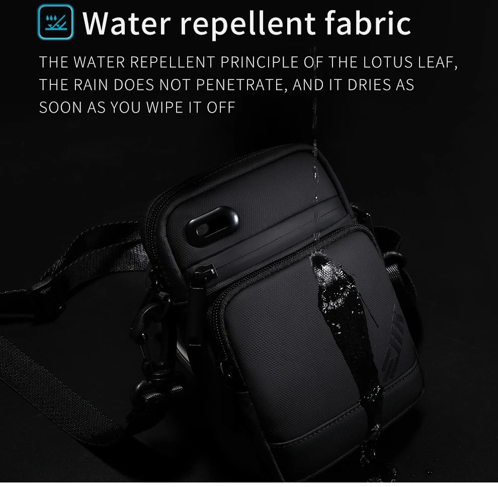 Men Shoulder Bag – Waterproof Oxford Crossbody Bag with USB Charging for 9.7 Inch iPad - ZOOMNSTORE