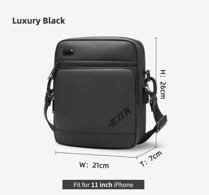 Men Shoulder Bag – Waterproof Oxford Crossbody Bag with USB Charging for 9.7 Inch iPad - ZOOMNSTORE