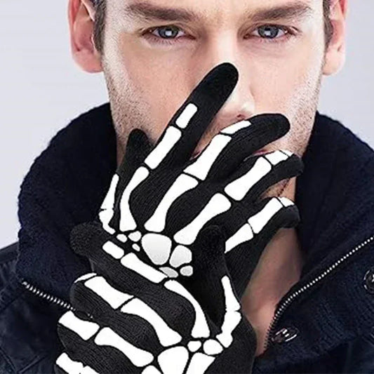 1 Pair Male Gloves Mittens Fashion Men Horror Skull Claw Bone Party Supplies Favors Halloween DIY Decoration - ZOOMNSTORE