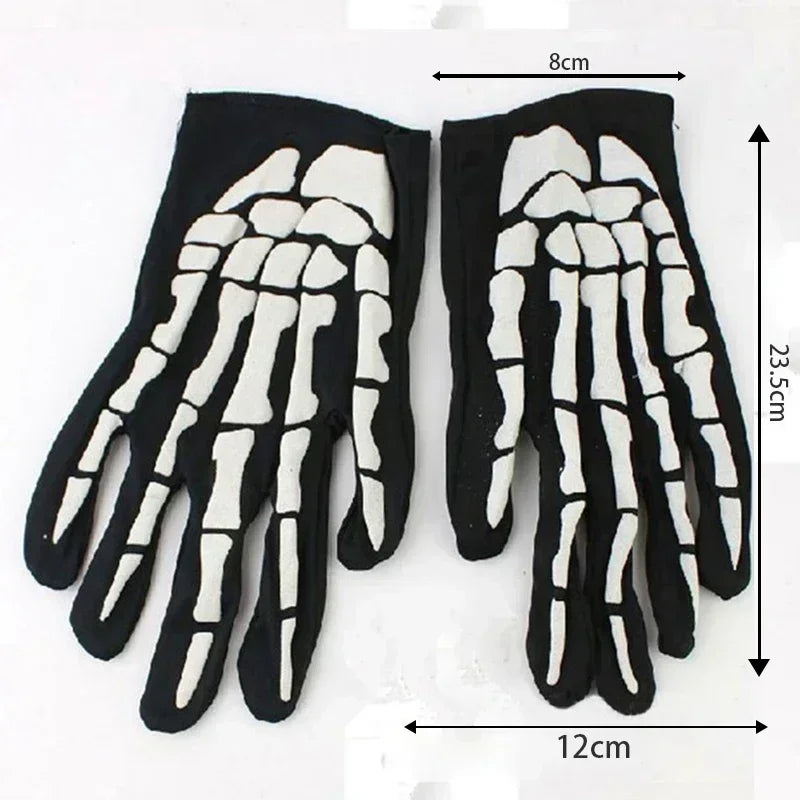 1 Pair Male Gloves Mittens Fashion Men Horror Skull Claw Bone Party Supplies Favors Halloween DIY Decoration - ZOOMNSTORE