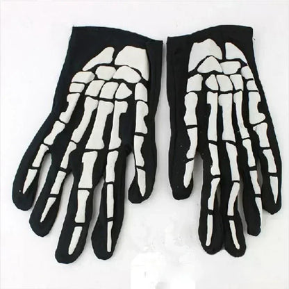 1 Pair Male Gloves Mittens Fashion Men Horror Skull Claw Bone Party Supplies Favors Halloween DIY Decoration - ZOOMNSTORE