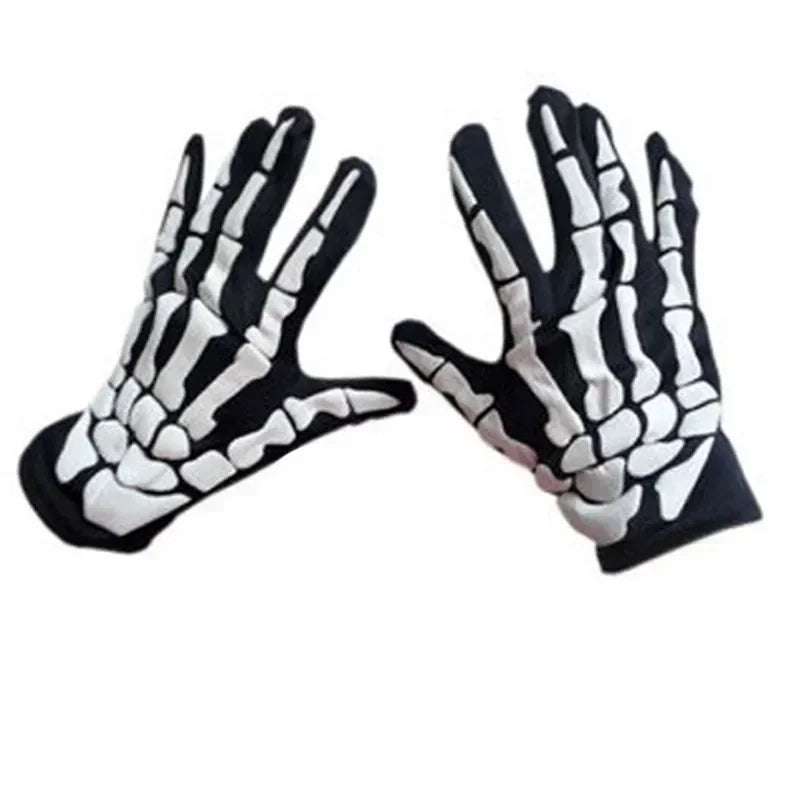 1 Pair Male Gloves Mittens Fashion Men Horror Skull Claw Bone Party Supplies Favors Halloween DIY Decoration - ZOOMNSTORE