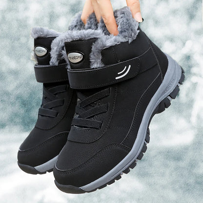 Men Snow Boots – Casual Winter Footwear With Warm Fur, Non-Slip TPR Outsole - ZOOMNSTORE