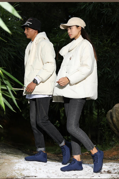 Men Snow Boots - Winter Hiking Shoes With Warm Plush Fur, Outdoor Ankle Boots - ZOOMNSTORE