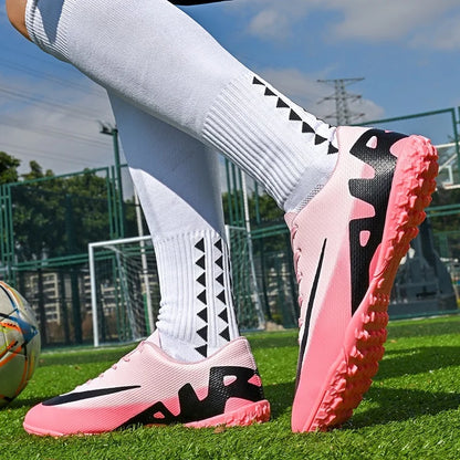 Men Soccer Shoes - Breathable Training Soccer Boots | Rubber Outsole Cleats - ZOOMNSTORE