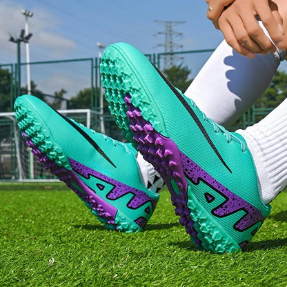 Men Soccer Shoes - Breathable Training Soccer Boots | Rubber Outsole Cleats - ZOOMNSTORE