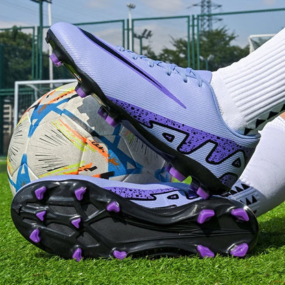 Men Soccer Shoes - Breathable Training Soccer Boots | Rubber Outsole Cleats - ZOOMNSTORE
