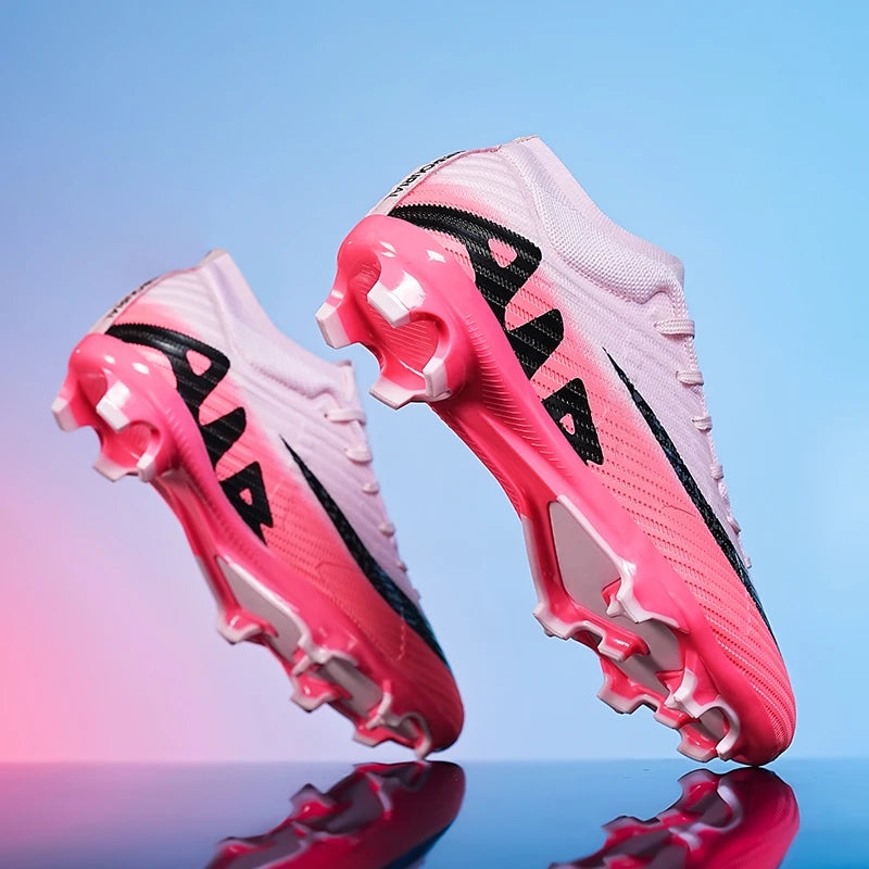 Men Soccer Shoes - Mid Top Football Cleats | Non Slip TPR Outsole Boots - ZOOMNSTORE