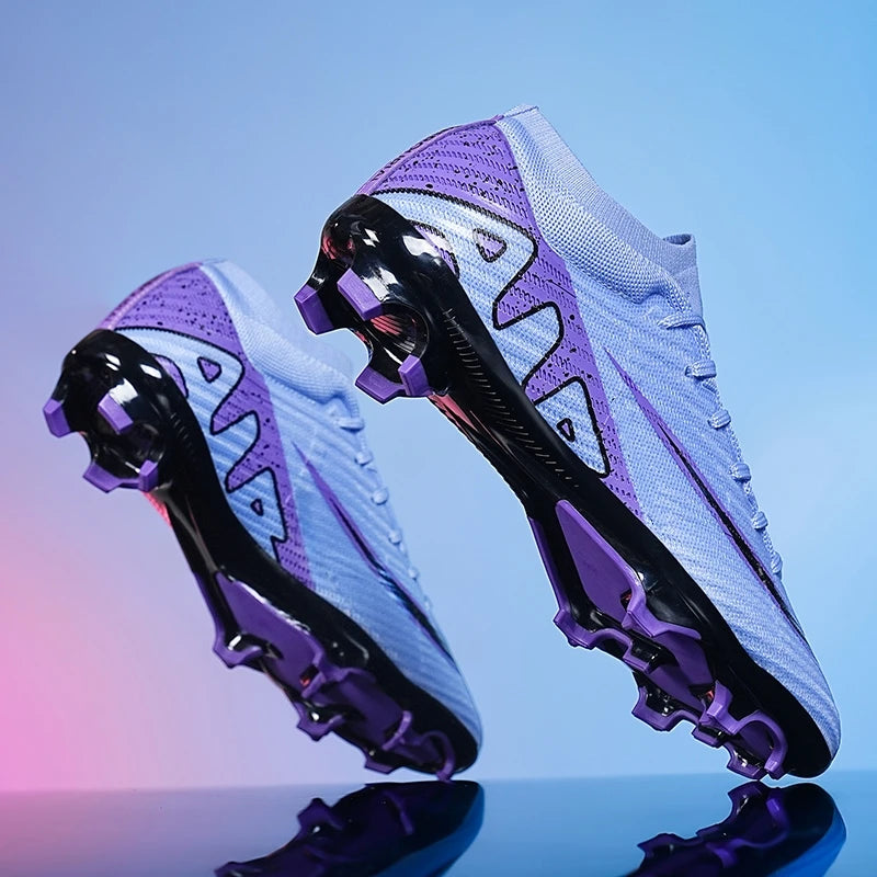 Men Soccer Shoes - Mid Top Football Cleats | Non Slip TPR Outsole Boots - ZOOMNSTORE