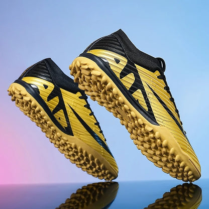Men Soccer Shoes - Mid Top Football Cleats | Non Slip TPR Outsole Boots - ZOOMNSTORE