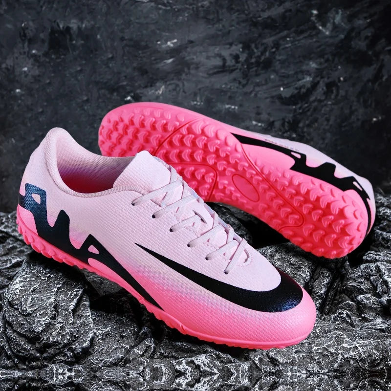 Men Soccer Shoes - Ultralight Football Boots With Long Spikes | Breathable Cleats - ZOOMNSTORE