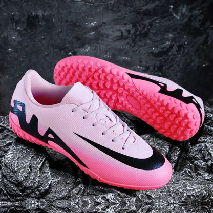 Men Soccer Shoes - Ultralight Football Boots With Long Spikes | Breathable Cleats - ZOOMNSTORE