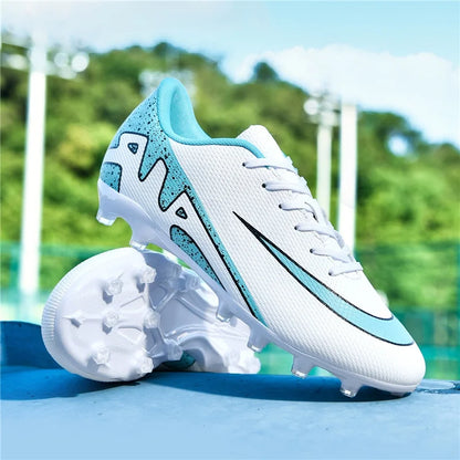 Men Soccer Shoes - Ultralight Football Boots With Long Spikes | Breathable Cleats - ZOOMNSTORE