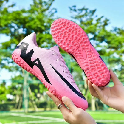 Men Soccer Shoes - Ultralight Football Boots With Long Spikes | Breathable Cleats - ZOOMNSTORE