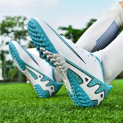 Men Soccer Shoes - Ultralight Football Boots With Long Spikes | Breathable Cleats - ZOOMNSTORE