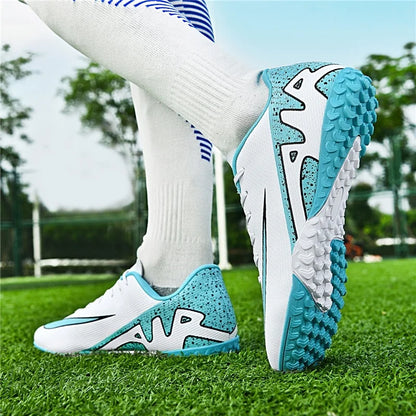 Men Soccer Shoes - Ultralight Football Boots With Long Spikes | Breathable Cleats - ZOOMNSTORE