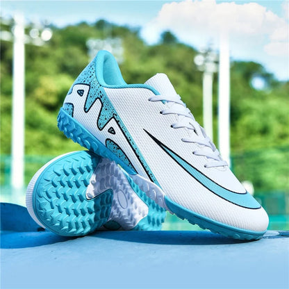 Men Soccer Shoes - Ultralight Football Boots With Long Spikes | Breathable Cleats - ZOOMNSTORE