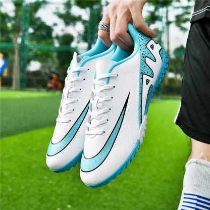 Men Soccer Shoes - Ultralight Football Boots With Long Spikes | Breathable Cleats - ZOOMNSTORE