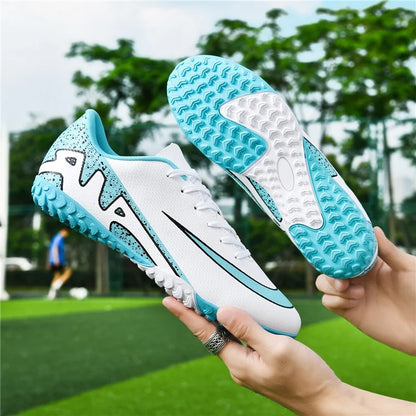 Men Soccer Shoes - Ultralight Football Boots With Long Spikes | Breathable Cleats - ZOOMNSTORE