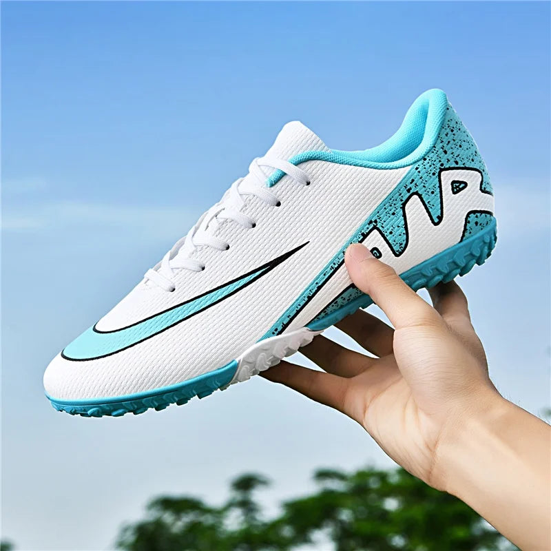 Men Soccer Shoes - Ultralight Football Boots With Long Spikes | Breathable Cleats - ZOOMNSTORE