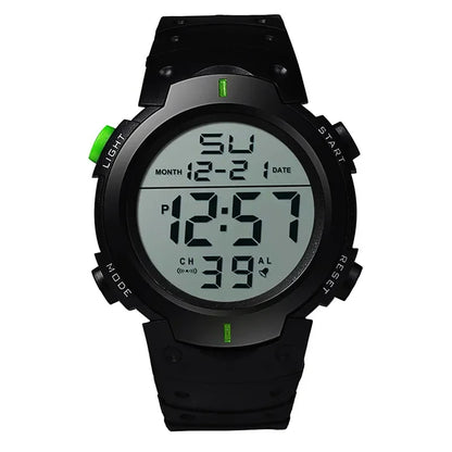 Men Sport Digital Watch - Waterproof Sports Watch With Silicone Band & Chronograph - ZOOMNSTORE