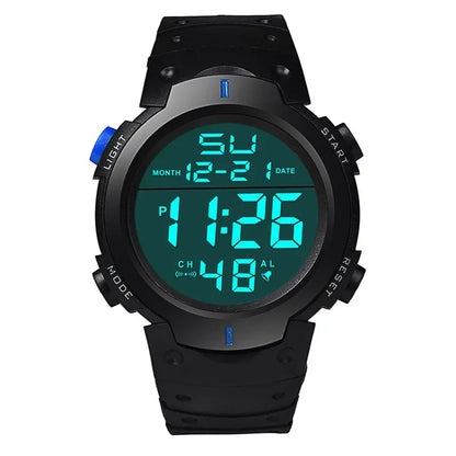 Men Sport Digital Watch - Waterproof Sports Watch With Silicone Band & Chronograph - ZOOMNSTORE