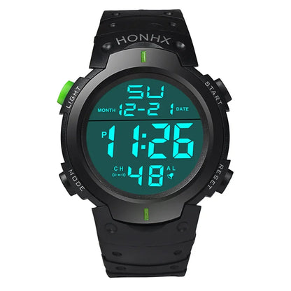 Men Sport Digital Watch - Waterproof Sports Watch With Silicone Band & Chronograph - ZOOMNSTORE
