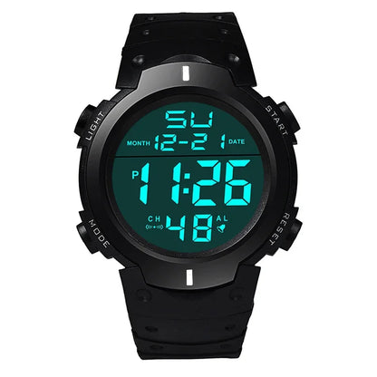 Men Sport Digital Watch - Waterproof Sports Watch With Silicone Band & Chronograph - ZOOMNSTORE