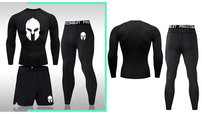 Men Sport Suits - Compression Workout Gear | Rashguard Shirts & MMA Fightwear - ZOOMNSTORE