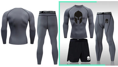 Men Sport Suits - Compression Workout Gear | Rashguard Shirts & MMA Fightwear - ZOOMNSTORE