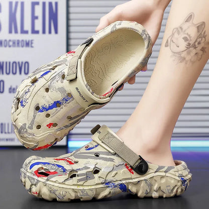 Men Summer Clogs Plus Size Outdoor Garden Sandals - Comfortable EVA Slippers - ZOOMNSTORE