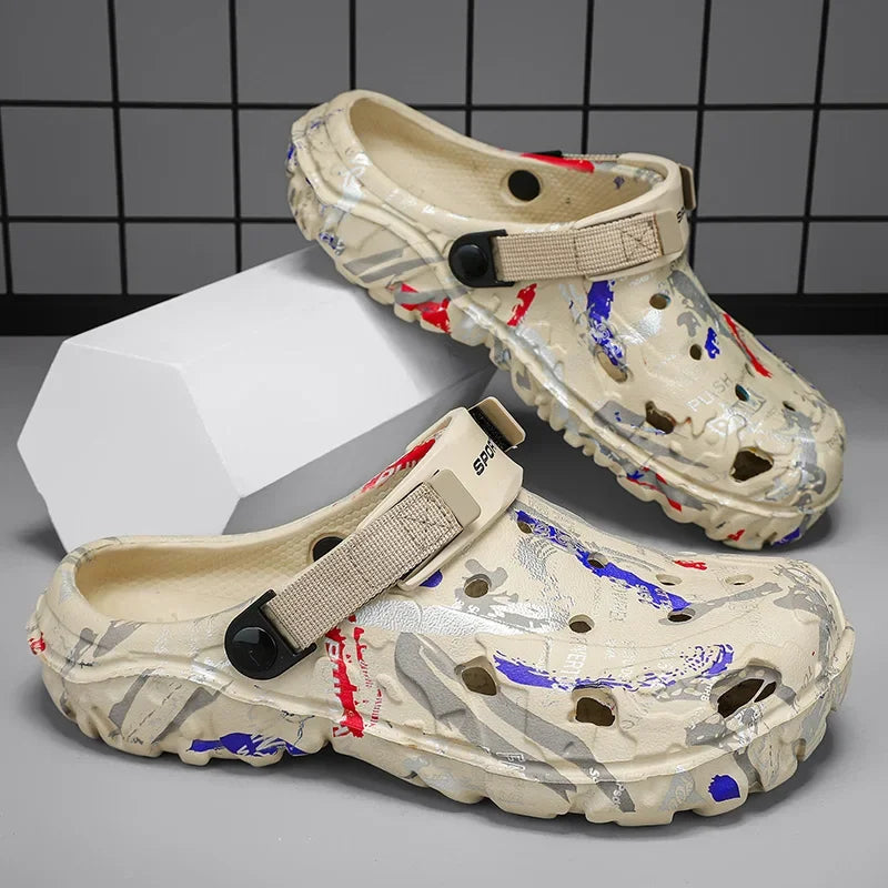 Men Summer Clogs Plus Size Outdoor Garden Sandals - Comfortable EVA Slippers - ZOOMNSTORE