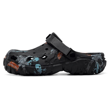 Men Summer Sandals - Comfortable Flat Platform Sandals with Elastic Band Closure - ZOOMNSTORE