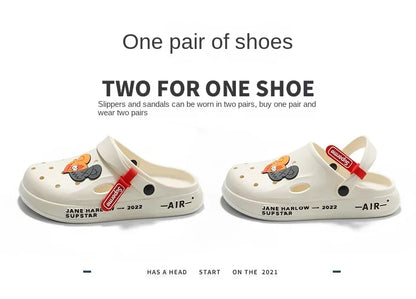 Men Summer Sandals - Lightweight Beach Slip On Soft EVA Clogs Waterproof Casual Shoes - ZOOMNSTORE