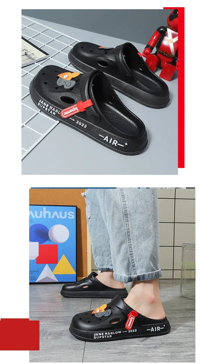 Men Summer Sandals - Lightweight Beach Slip On Soft EVA Clogs Waterproof Casual Shoes - ZOOMNSTORE