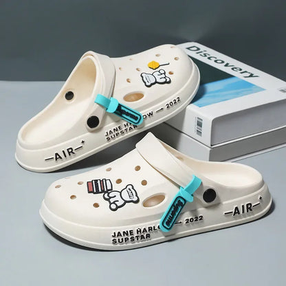 Men Summer Sandals - Lightweight Beach Slip On Soft EVA Clogs Waterproof Casual Shoes - ZOOMNSTORE