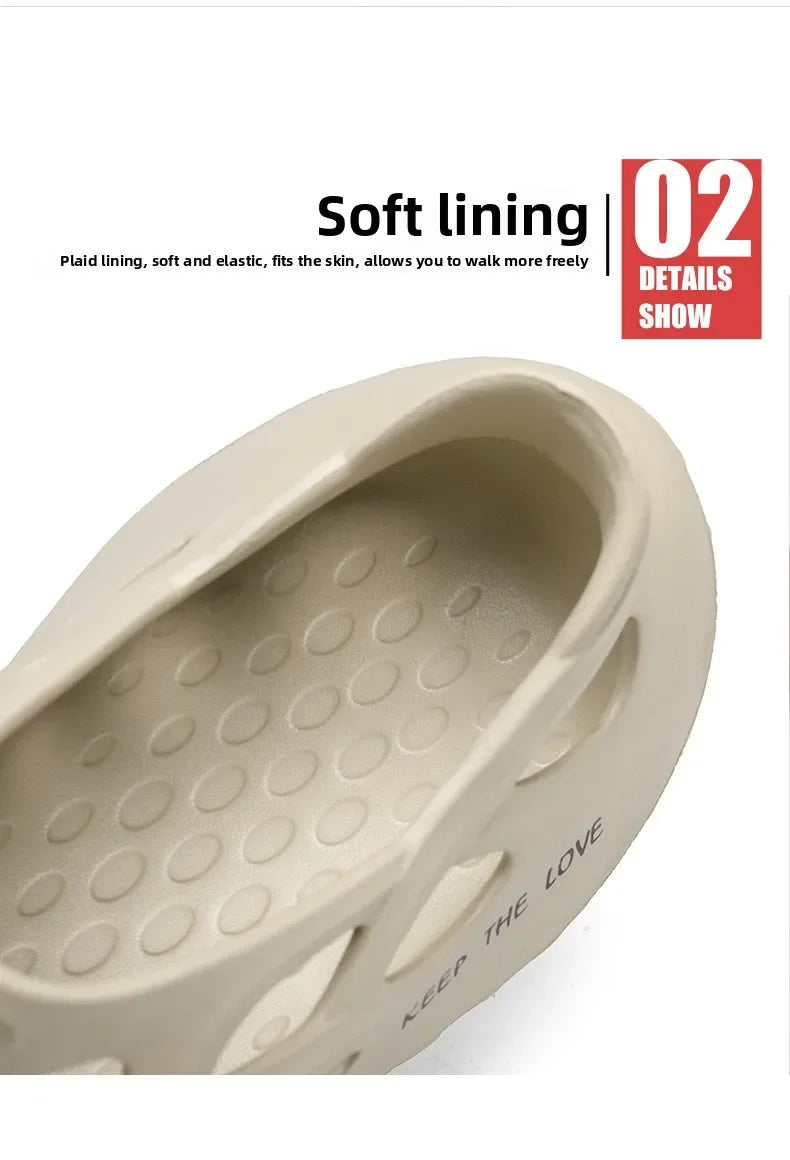 Men Summer Sandals – Lightweight EVA Casual Slip-On Shoes for Beach & Garden - ZOOMNSTORE