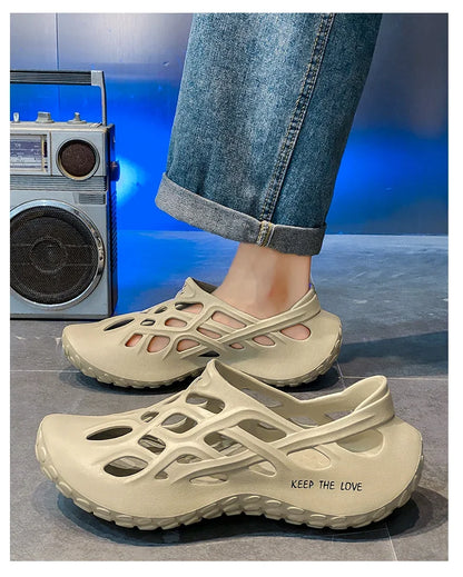 Men Summer Sandals – Lightweight EVA Casual Slip-On Shoes for Beach & Garden - ZOOMNSTORE