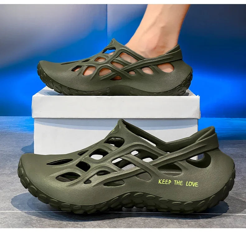 Men Summer Sandals – Lightweight EVA Casual Slip-On Shoes for Beach & Garden - ZOOMNSTORE