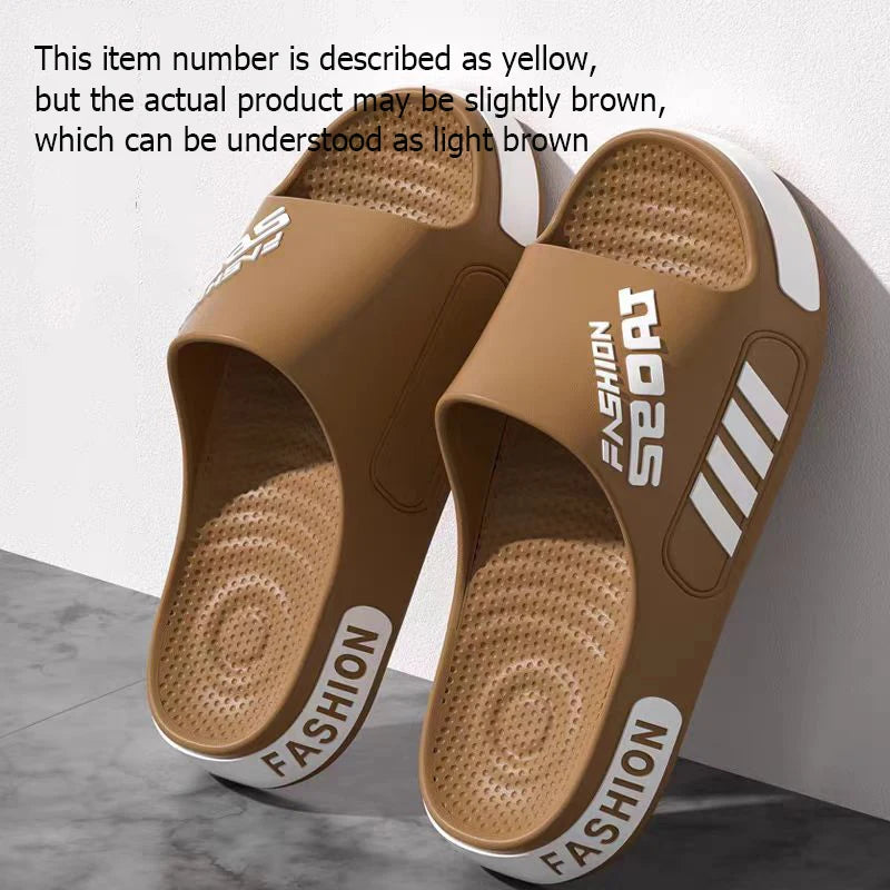 Mens Summer Open Toe Slippers - Big Size 48-49 Flat Sole Beach Sandals - ZOOMNSTORE