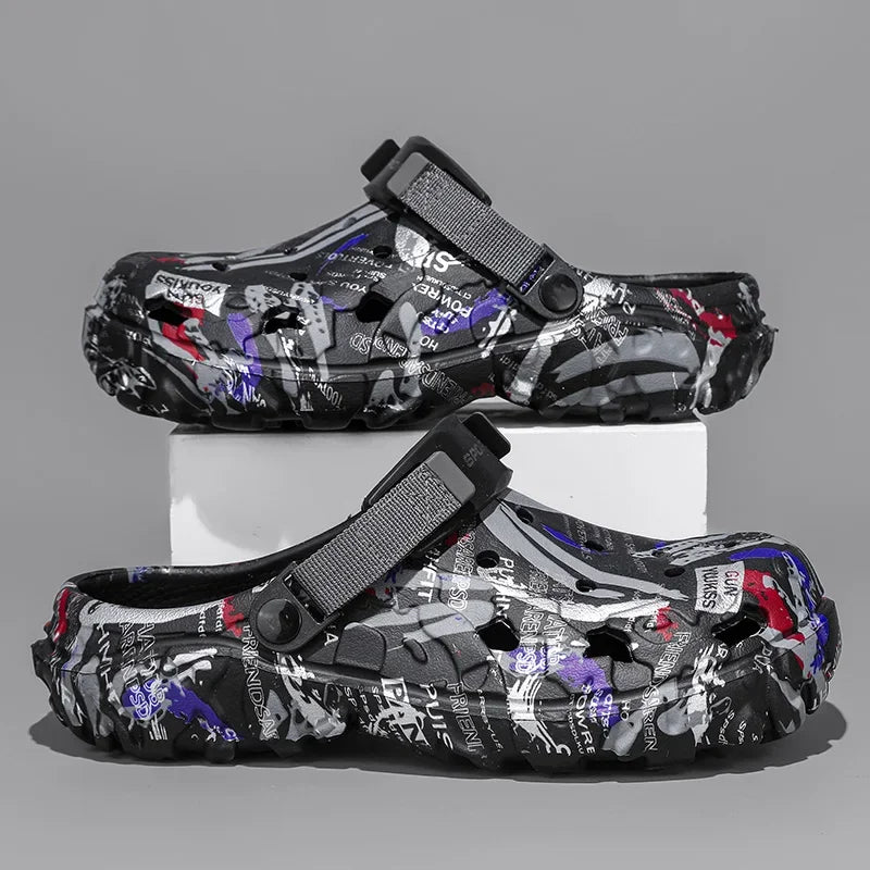 Men Summer Slippers - Lightweight Camouflage Platform Outdoor Clogs | Soft EVA Slides - ZOOMNSTORE