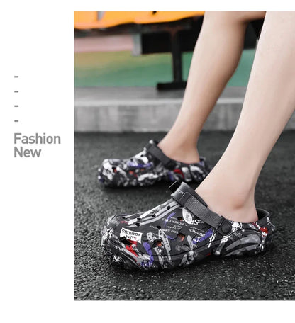 Men Summer Slippers - Lightweight Camouflage Platform Outdoor Clogs | Soft EVA Slides - ZOOMNSTORE