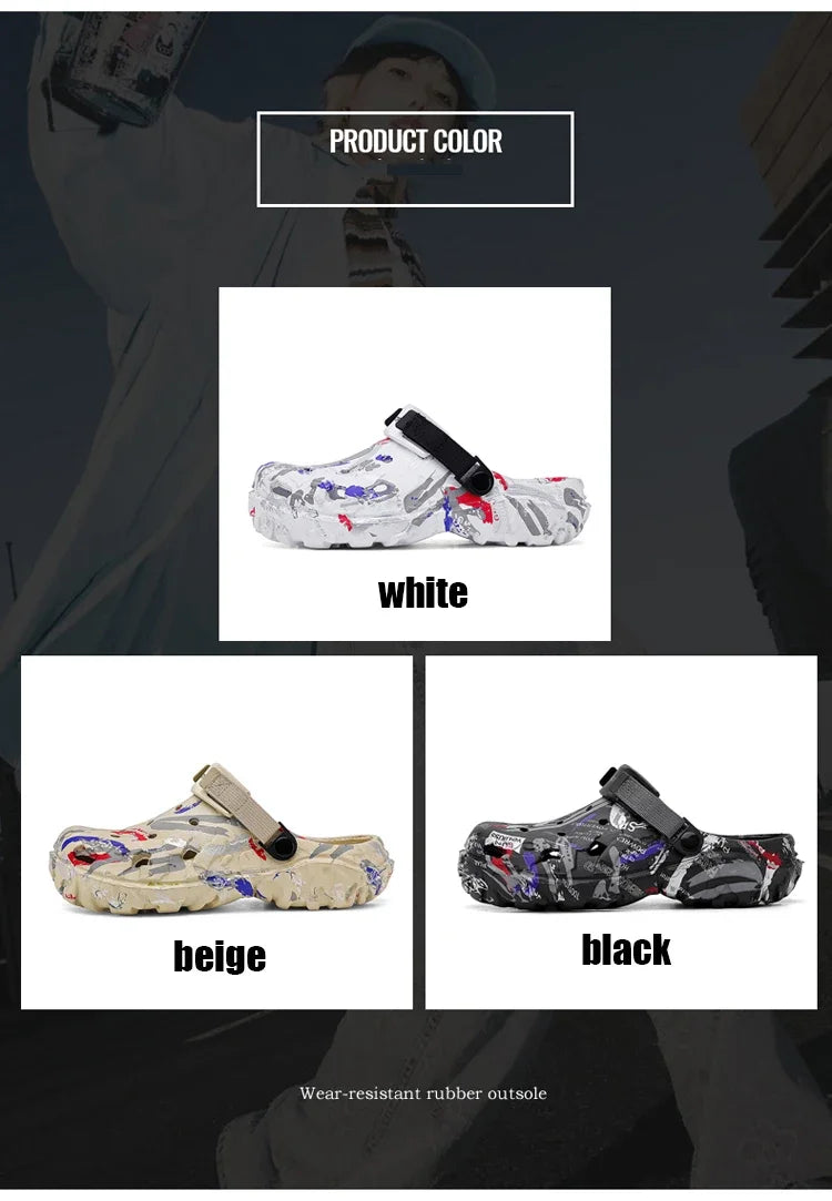 Men Summer Slippers - Lightweight Camouflage Platform Outdoor Clogs | Soft EVA Slides - ZOOMNSTORE